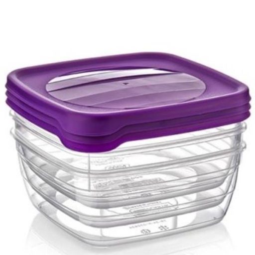 Hobby trend tároló doboz,négyzet 3×0,5 L 021038 HL72