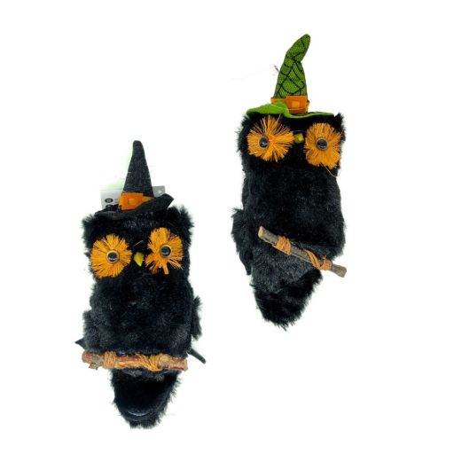 Halloween dekor bagoly 22cm