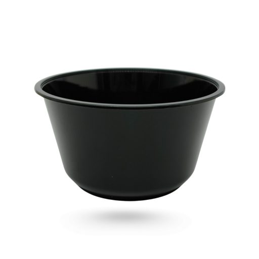 Újrah. Levesestál PP fekete 750ml 50db/cs 1108381