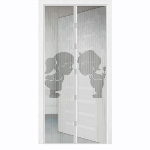 Szúnyogháló ajtóra mágneses, Fiú-lány 100×210cm