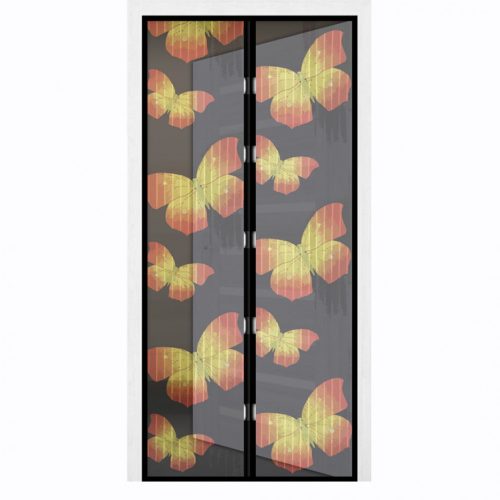 Szúnyogháló ajtóra mágneses, fehér, Pillangók 100×210cm