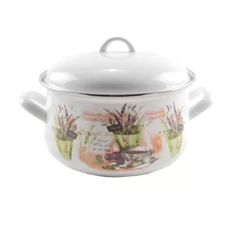 Zom. Lábas+fedő 22cm 4,8l olivás/levendulás Nr.13469 (Terméktörzsből)