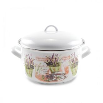 Zom. fazék fedővel átm.16cm 2 l. levendulás Nr.14224