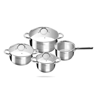   Rm. edény szett üveg fedővel 7db-os, 2l,3l,5,5l,2l Nr.14724