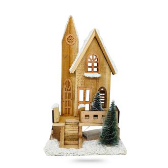 Kar. fa templom LED-es 36cm