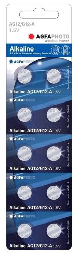AgfaP. Gombelem Alkáli AG12 1,5V ( LR43 B10) 2db/cs.