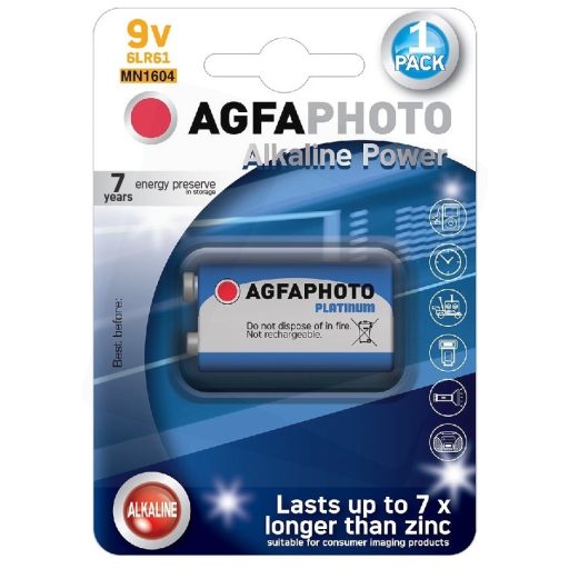 Agfa Alkáli elem Power 9V B1 Nr.APA9V