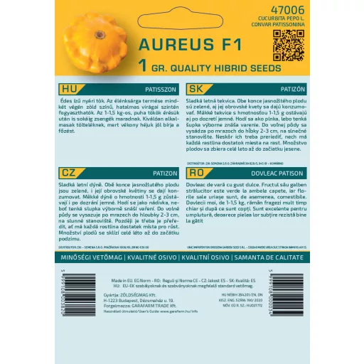 Vmag patisszon Aureus F1 1g GarafarmM