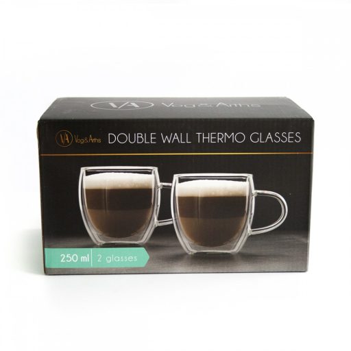 Pohárkészlet kávés, duplafalú 2db-os 250ml 96858