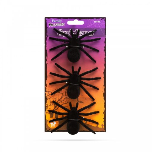 xHalloween dekoráció pók 3db