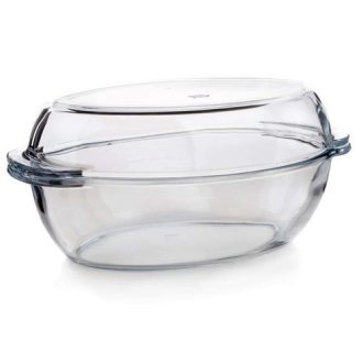 Hőálló üveg sütőtál+tető ovális 3,7l 3359062