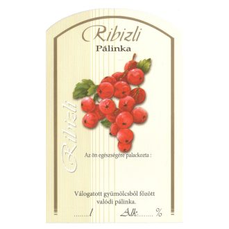 xPálinka címke 10 db/cs ribizli