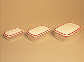 Konyhai tárolódoboz 27x17x9 cm 3 db/csomag „Mikrobox”