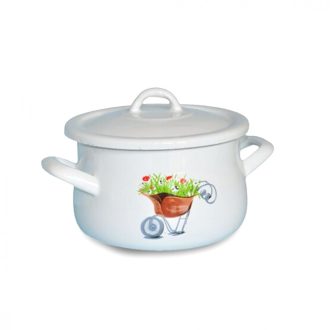 Zom. ferde falú fazék fedővel átm.24cm 6,5l 217/24