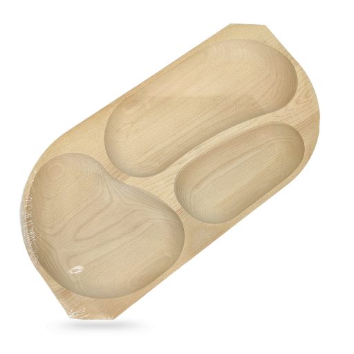 Tálaló fa közepes 3 részes 42cm