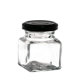Befőttesüveg tetővel, négyszögletű 120ml TO53