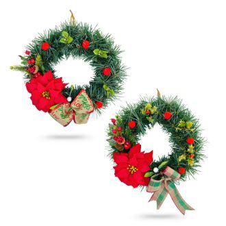 Kar. ajtódísz műfenyős 30cm