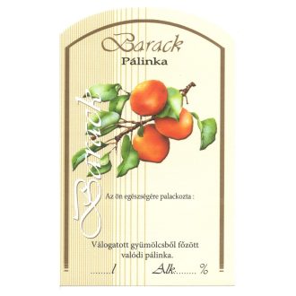 Pálinka címke 10 db/cs barack