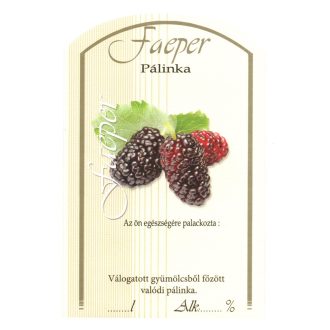 Pálinka címke 10 db/cs faeper