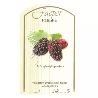 Pálinka címke 10 db/cs faeper (Terméktörzsből)