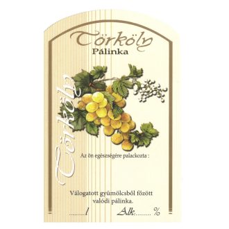 Pálinka címke 10 db/cs törköly
