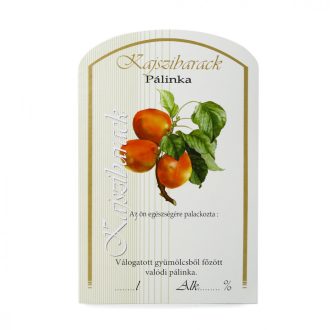 Pálinka címke 10 db/cs kajszibarack