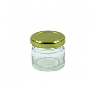 Befőttesüveg tetővel, mini 22/31ml TO43