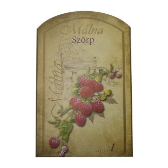 Szörpös címke 10 db/cs málna