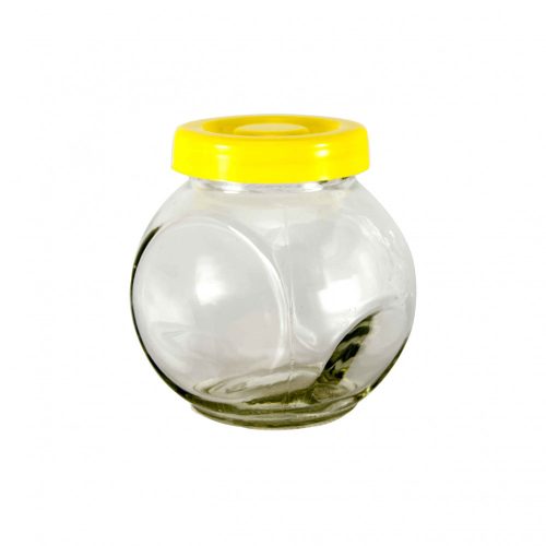 Fűszertartó üveg 180 ml színes kupakkal 222061