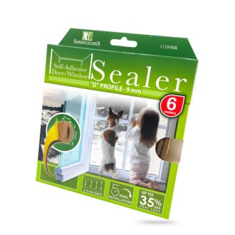 Önt. nyílászáró szigetelő D profil barna 6m