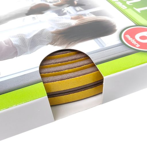 Önt. nyílászáró szigetelő D profil barna 6m