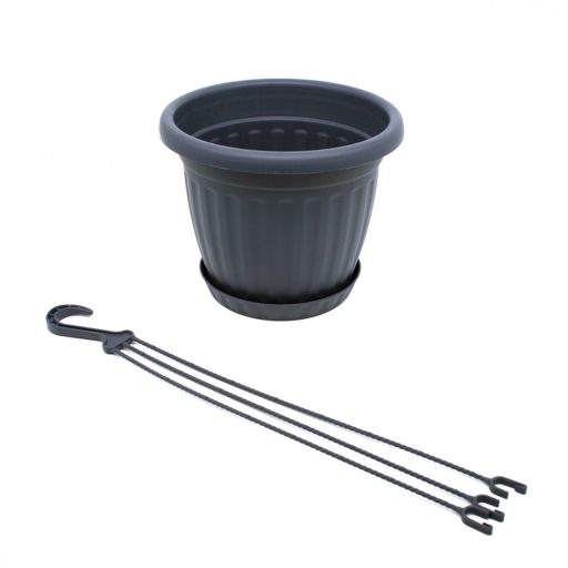 Függőcserép/kaspó 26cm antracit