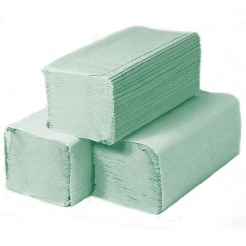 Kéztörlő V-papír zöld 250 db/cs TUTI