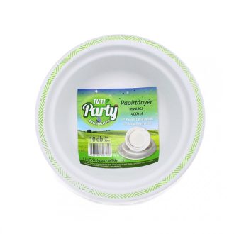 Eld. Party tányér leveses 400ml papír TUTI 10db/cs