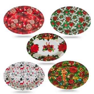 Kar. Tálca ovális 33x22cm V.