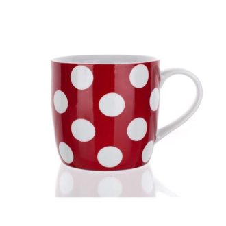 Bögre kerámia bordó pöttyös 310 ml VP63 (Terméktörzsből)