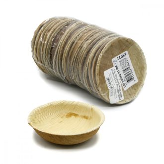   Eld. Pálmalevél tányér kerek szószos o9,5x2,5cm 60ml 25db/cs. 15022