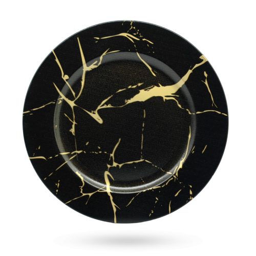 Decor tányér műa., fekete 33cm