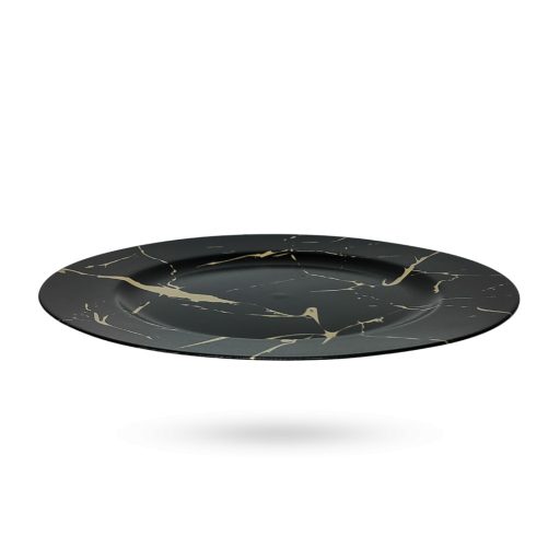 Decor tányér műa., fekete 33cm