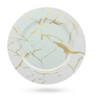 Decor tányér műa., fehér 33cm