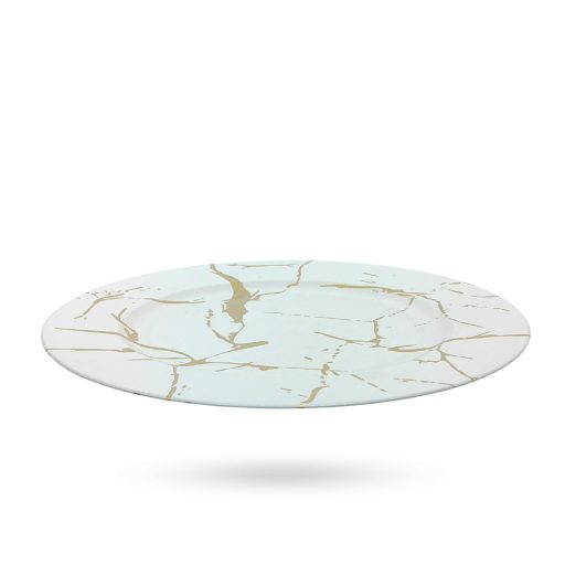Decor tányér műa., fehér 33cm