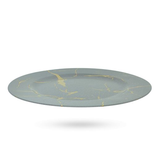 Decor tányér műa., szürke 33cm