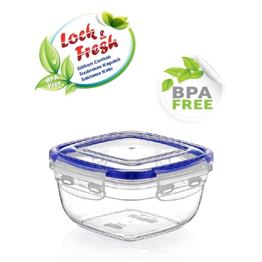 Tároló doboz szögletes, pat.zár 500 ml DÜ21