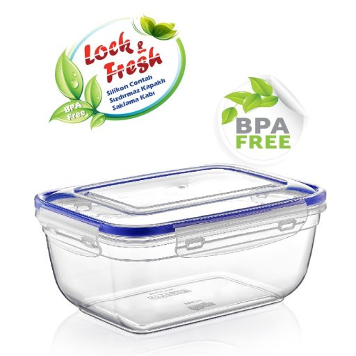 Tároló doboz szögletes, pat.zár 2300 ml DÜ46