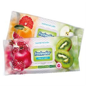 Freshmaker Fruit nedves törlőkendő visszazárható 100lap/cs.