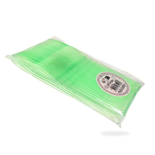 Kés színes műanyag 17,5cm 25db/cs