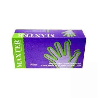 Egyszer hasz.kesztyű Maxter Latex 5,5gr. S. 100db/cs.FIX ÁR!!! (Terméktörzsből)