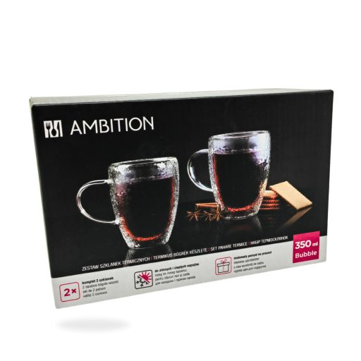 Pohárkészlet kávés, duplafalú, Ambition 2db-os 350ml 96920