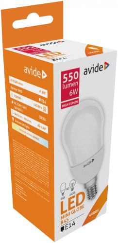 xAvide Led Globe Mini E14 6W B45 4000K