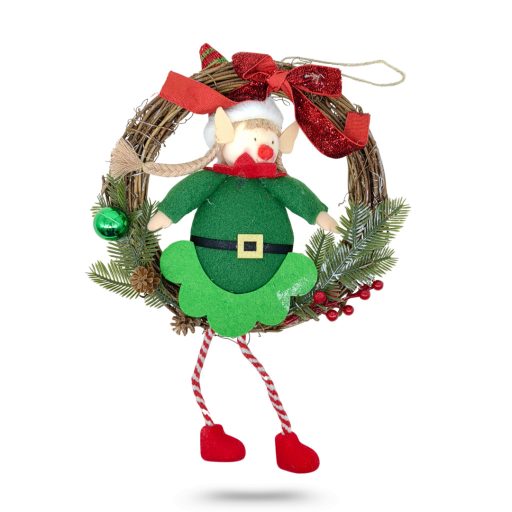 Kar. ajtódísz vessző koszorús 20cm AT25615115